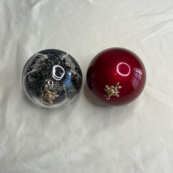 Jason Wu Ornament designer limitted rare pair glass decorations Christmas tree - Picture 8 of 8